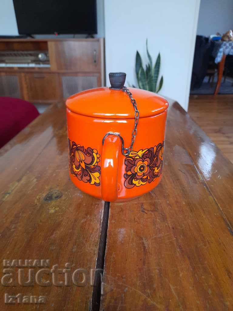 Delivery of Old enamel teapot Delivery of Old enamel teapot