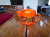 Old enamel teapot