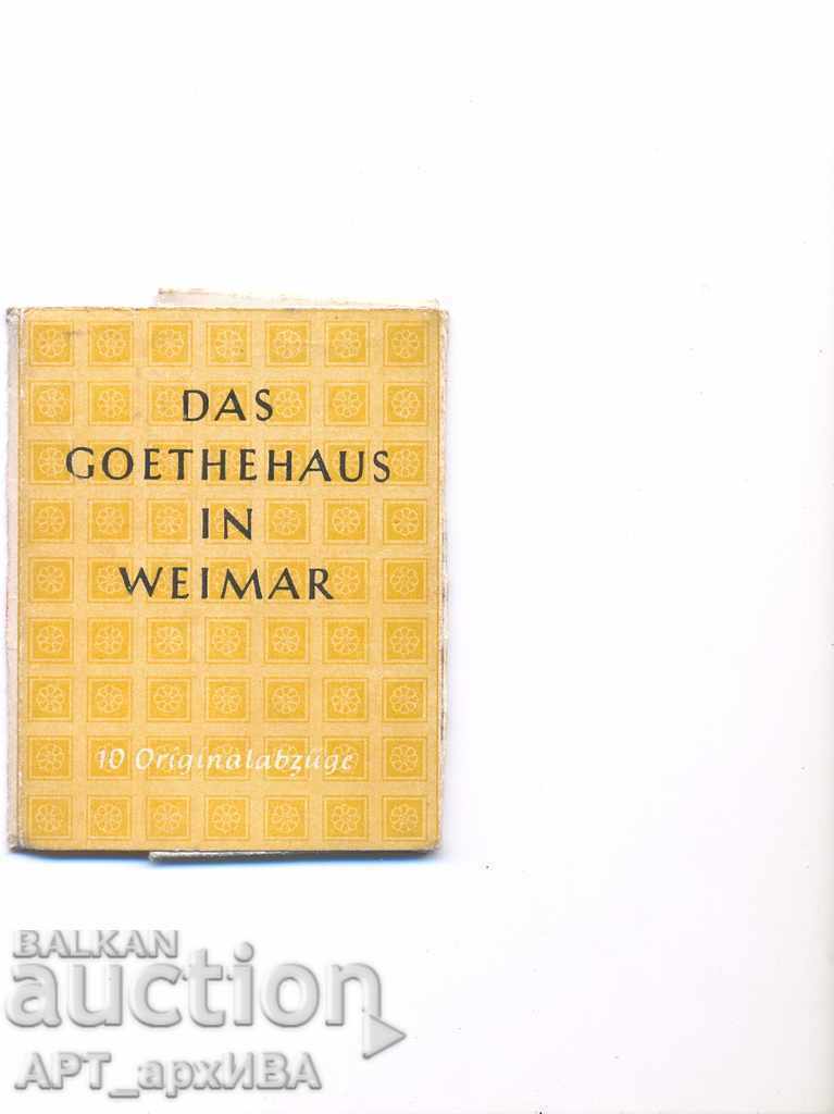 Das Goethehaus din Weimar.Set de 10 cărți. 9,5 / 7,5 cm.