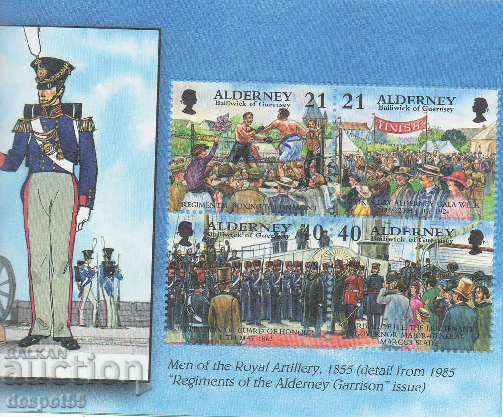 2000. Alderney. Historical development of Alderney. Carnet. - 7 2000. Alderney. Historical development of Alderney. Carnet. - 7