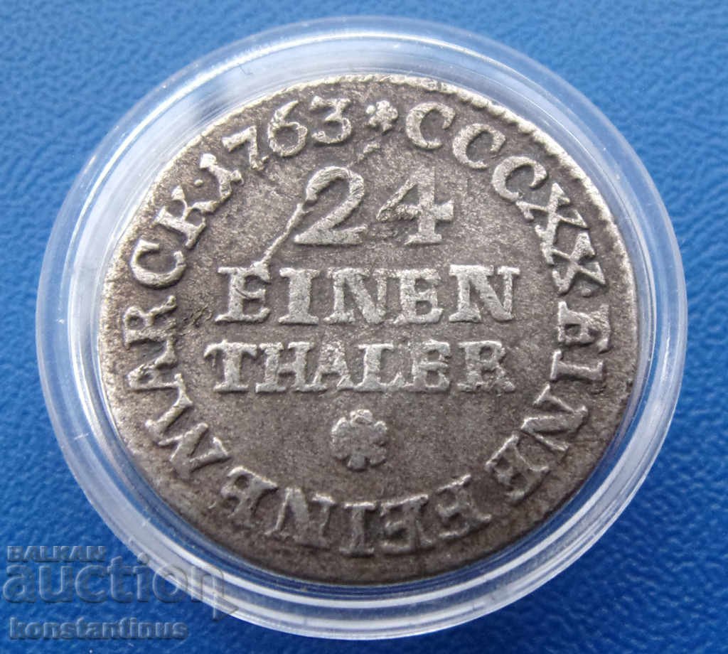 Саксония Дрезден  Монета Сребро  1763  E.D.C.  Rare с цена € 23.01 | 45.00 лв.