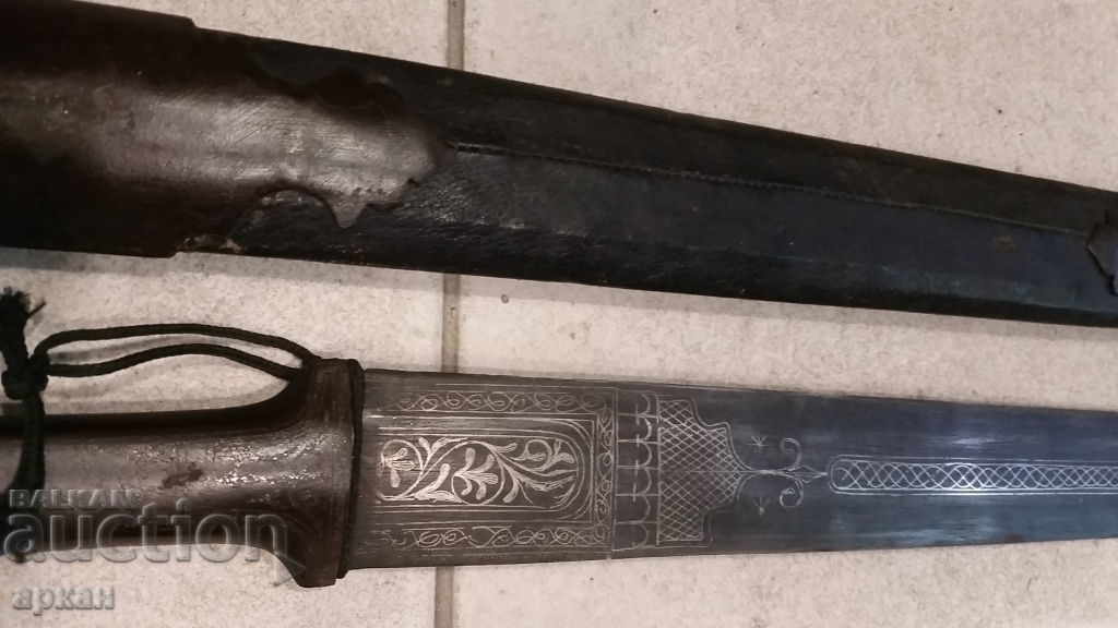 Caucasian dagger saber with silver studs -80 cm. - 5 Caucasian dagger saber with silver studs -80 cm. - 5