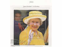 2001. Alderney. 75 de ani de la nașterea reginei Elisabeta a II-a.