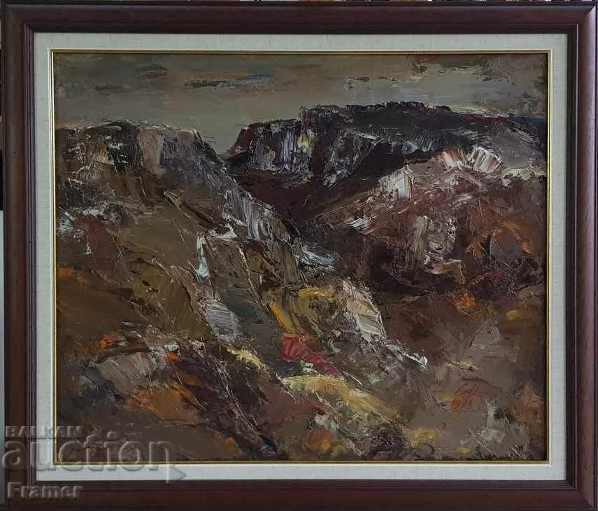 Картина от Голям Живописец Сава Цоновски Скални масиви 1973