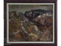 Painting by the Great Painter Sava Tsonovski Rock massifs 1973