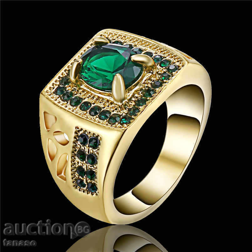 Ring No. 54 with Green Zircon and Yellow Rhodian Coat