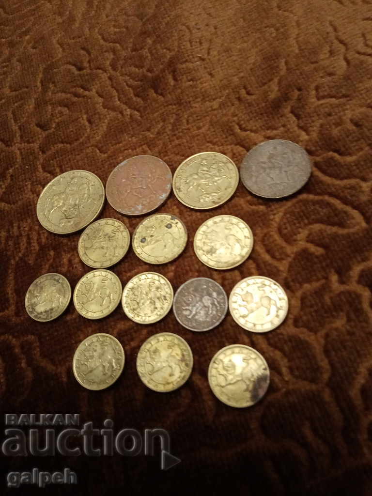 Δημοπρασία ΒΟΥΛΓΑΡΙΑ -15 τεμ. - 1,2,5 λέβα 10.20 st -1992 - από 2.2 BGN