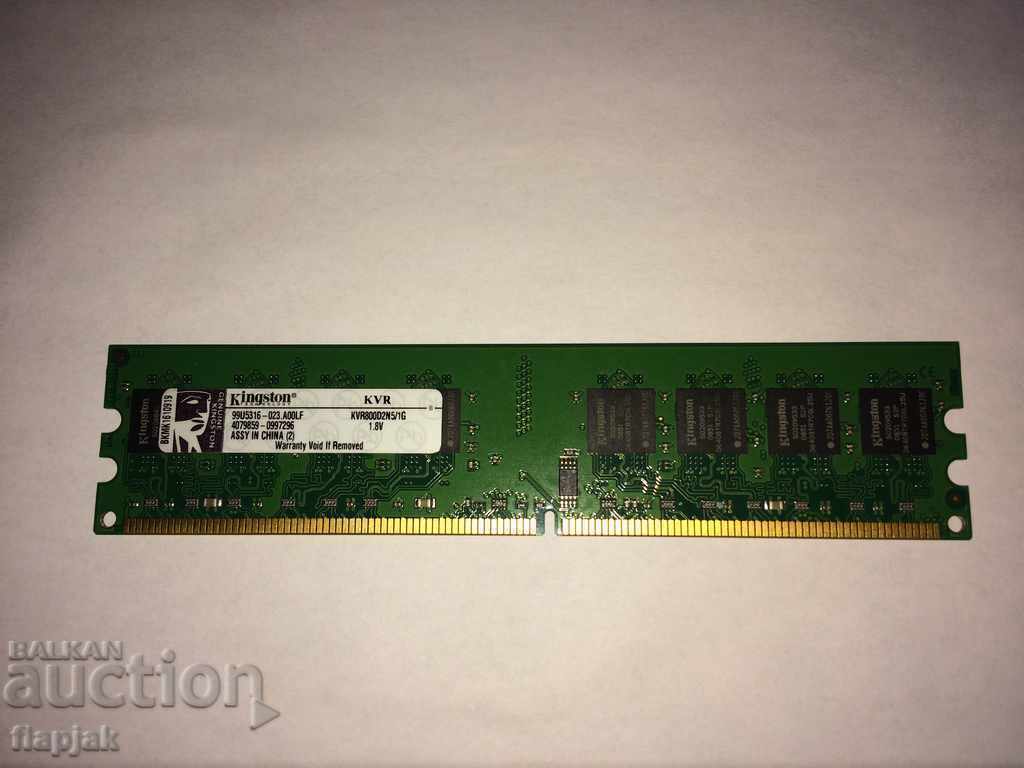 Рам памет RAM Kingston модел kvr800d2n5/1g 1 GB DDR2 800 Mhz