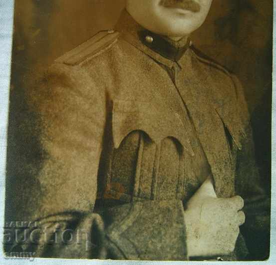 Auction  Old photo soldier military uniform