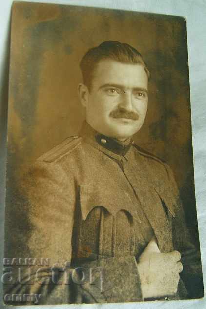 Old photo soldier military uniform