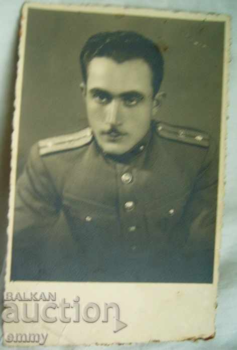 Παλιά φωτογραφία στρατιωτική στολή στρατιωτικού αξιωματικού Razgrad 1937