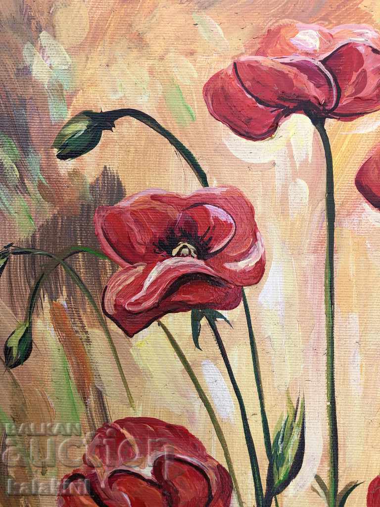 Poppies with price 400.00 BGN | € 204.52 Poppies with price 400.00 BGN | € 204.52