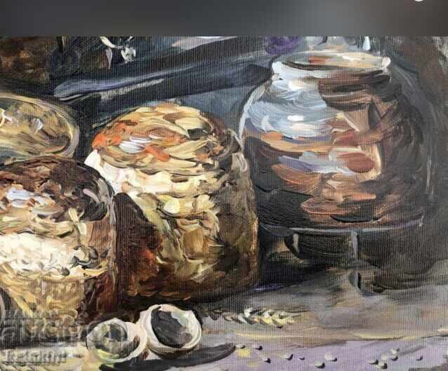 Licitație Natură moartă cu pâine și ouă