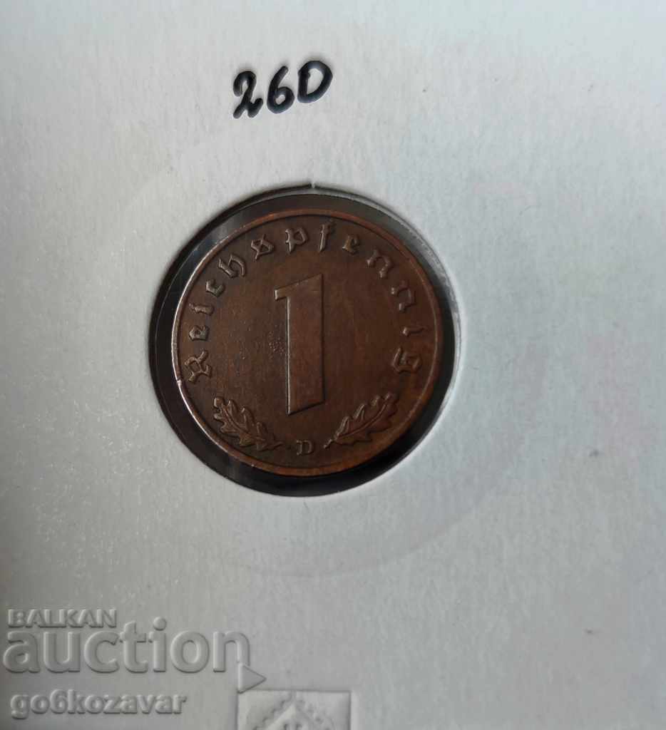 Γερμανία Τρίτο Ράιχ 1 pfennig 1939