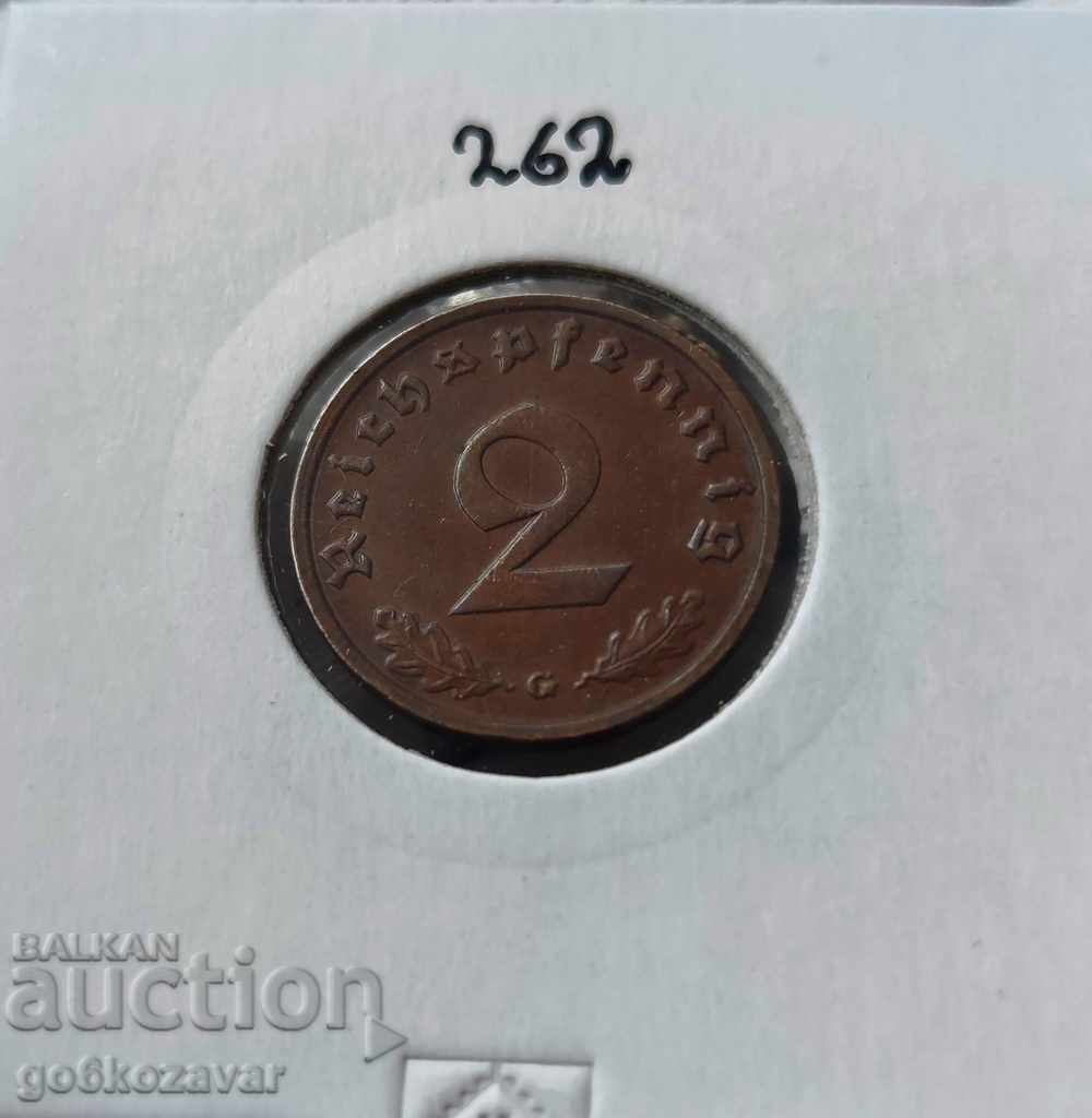Germania Al Treilea Reich 2 Pfennig 1938.