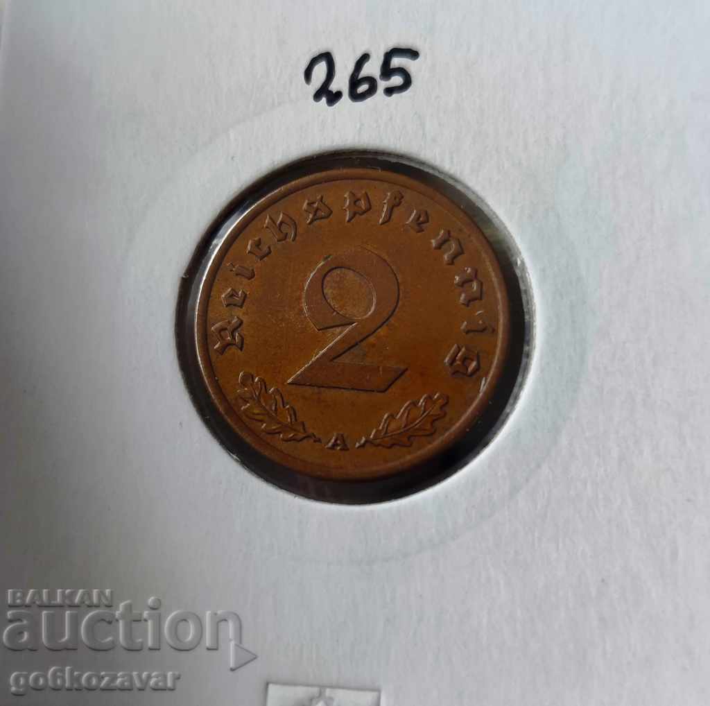 Germany Third Reich 2 Pfennig 1939