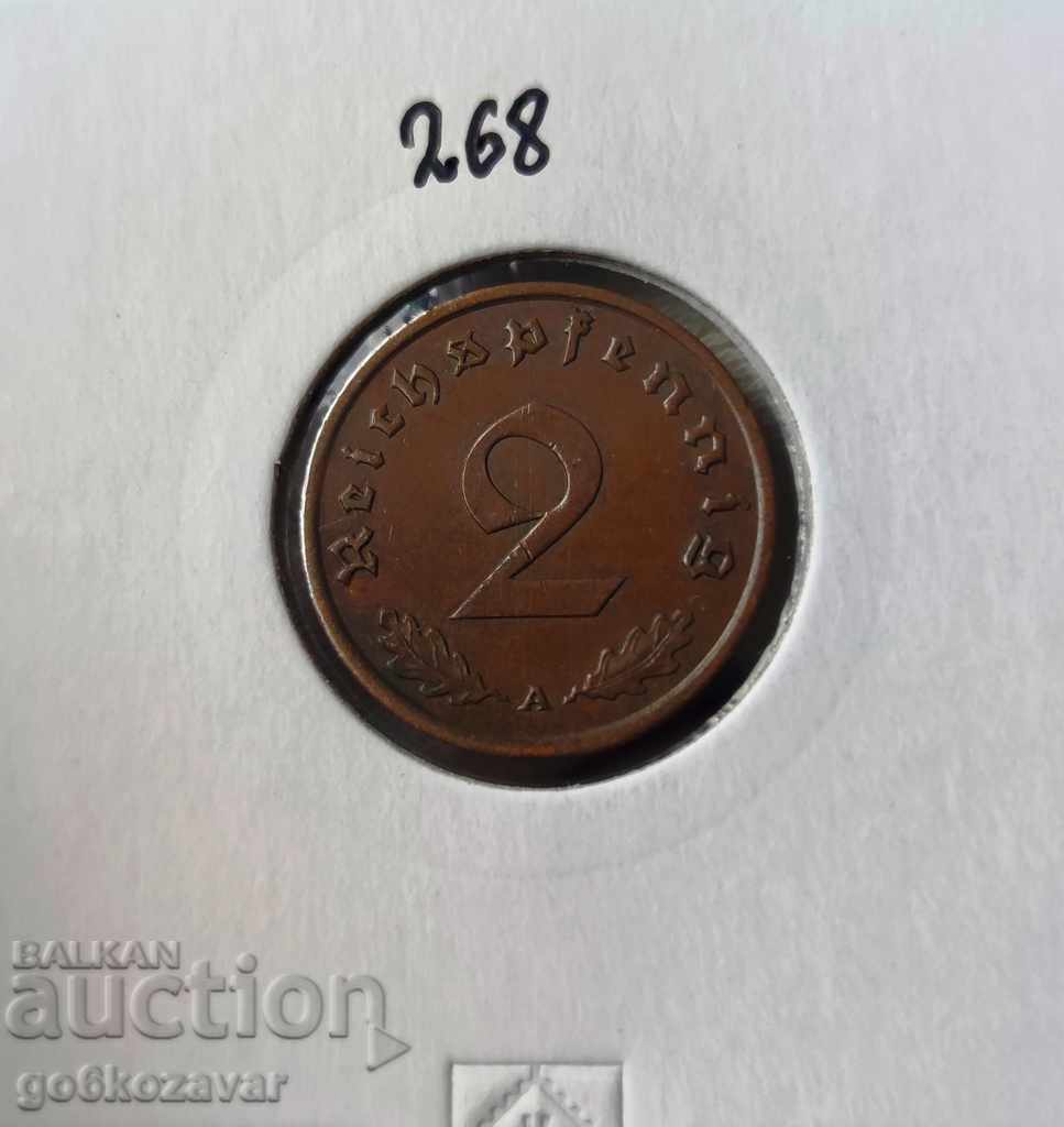 Germany Third Reich 2 Pfennig 1938.