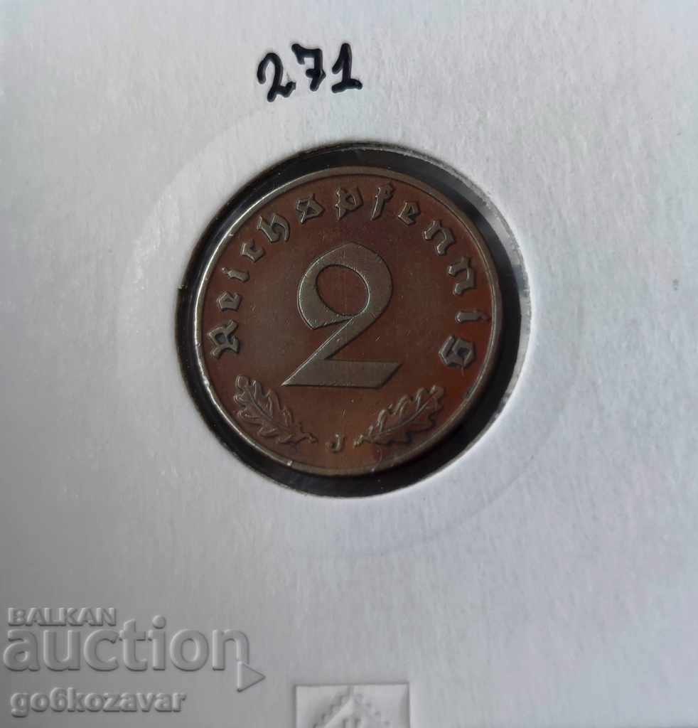 Germany Third Reich 2 Pfennig 1938.