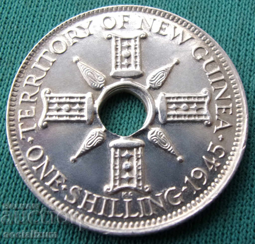 Noua Guinee britanică 1 Shilling 1945 Argint UNC Rare cu preț € 17.90 | 35.01 BGN