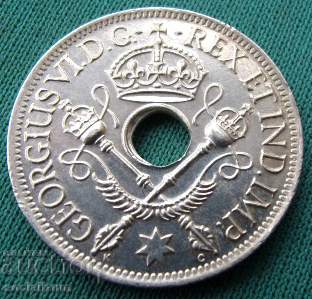 British New Guinea 1 Shilling 1945 Silver UNC Rare