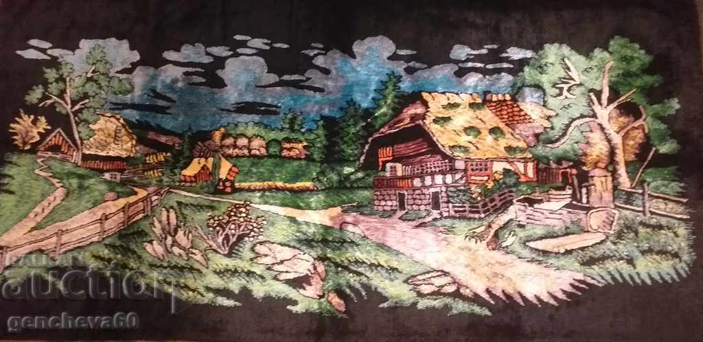 Auction Magical landscape painted plush CAVIAR 130cm Auction Magical landscape painted plush CAVIAR 130cm