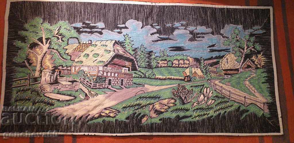 Delivery of Magical landscape painted plush CAVIAR 130cm Delivery of Magical landscape painted plush CAVIAR 130cm