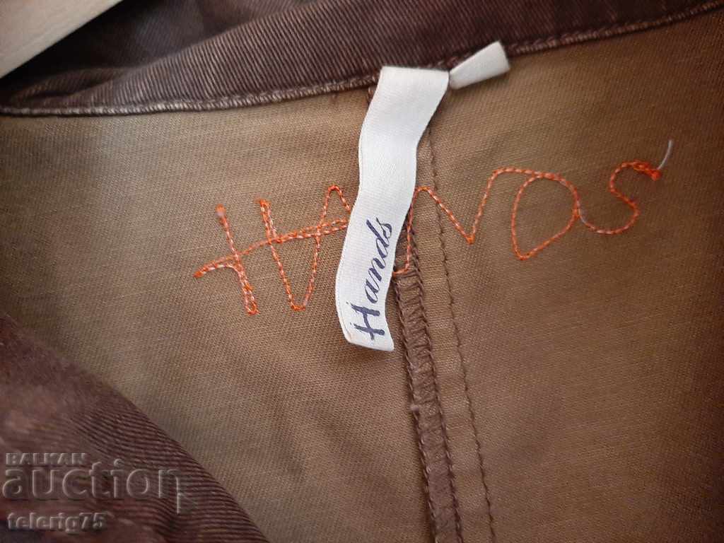 Original 'HANDS' Denim Jacket-Saturated Brown-XXL with price 90.00 BGN | € 46.02 Original 'HANDS' Denim Jacket-Saturated Brown-XXL with price 90.00 BGN | € 46.02