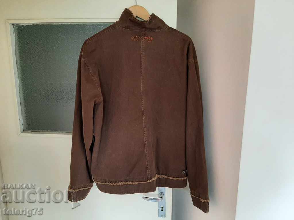 Auction Original 'HANDS' Denim Jacket-Saturated Brown-XXL Auction Original 'HANDS' Denim Jacket-Saturated Brown-XXL