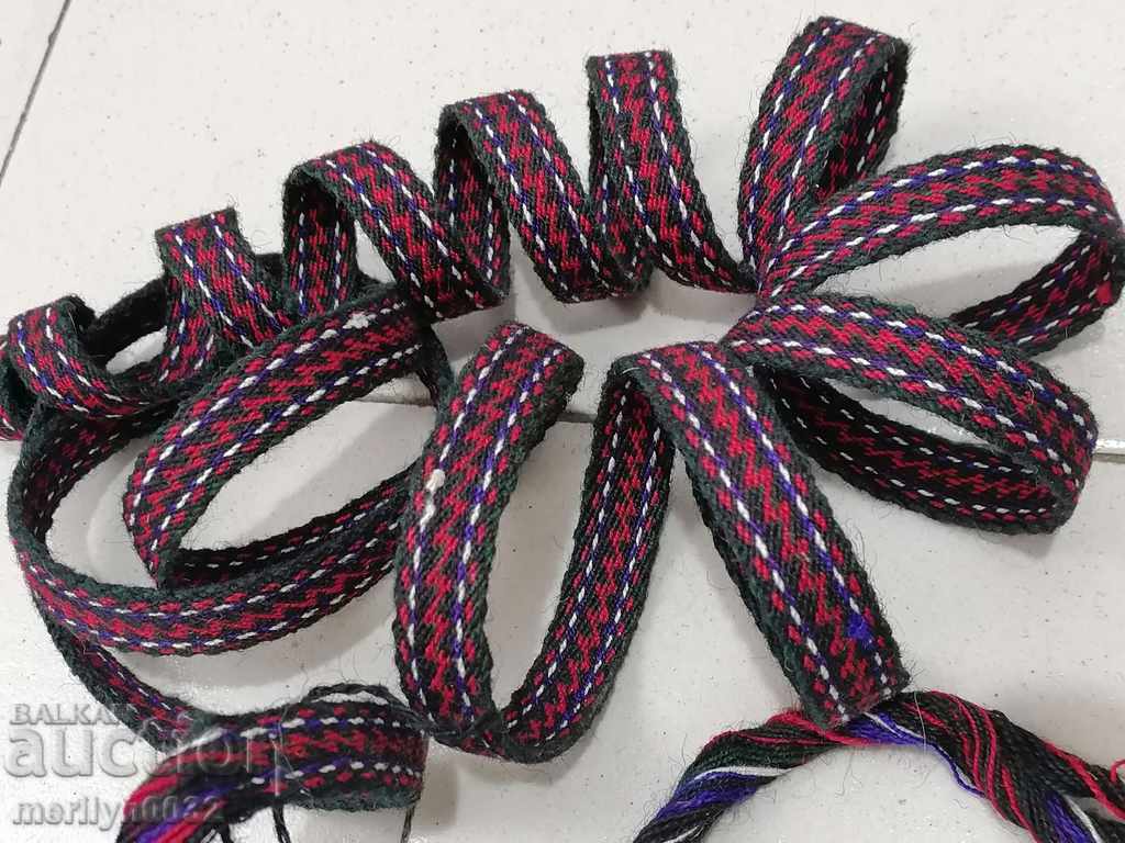 Old handwoven belt, girdle, costume belt - 6