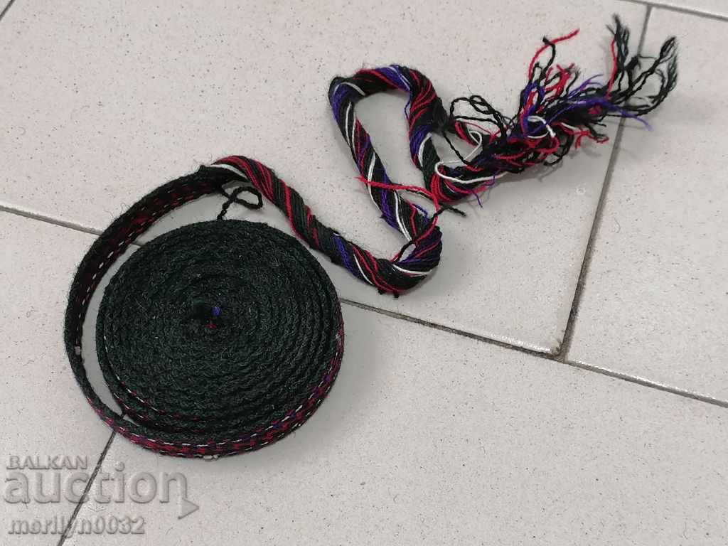 Old handwoven belt, girdle, costume belt - 7