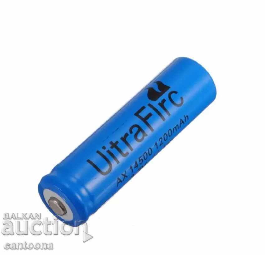 Rechargeable battery, 3.7V, 1200mAh, 14500, Li-ion