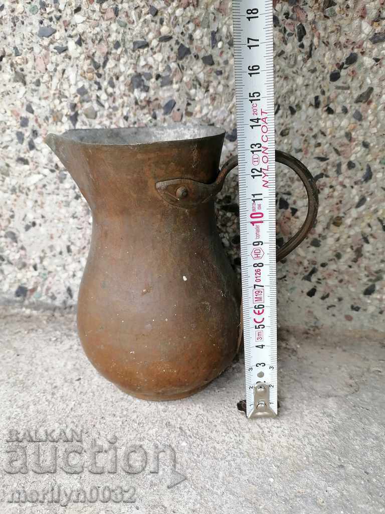 Auction Copper tin tin baker, copper bowl glass goblet Auction Copper tin tin baker, copper bowl glass goblet