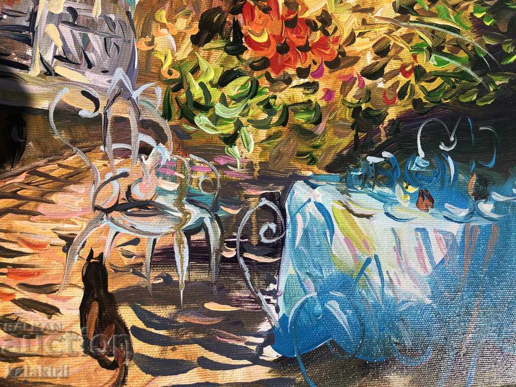 Auction "Yard with a cat and a bird" Auction "Yard with a cat and a bird"