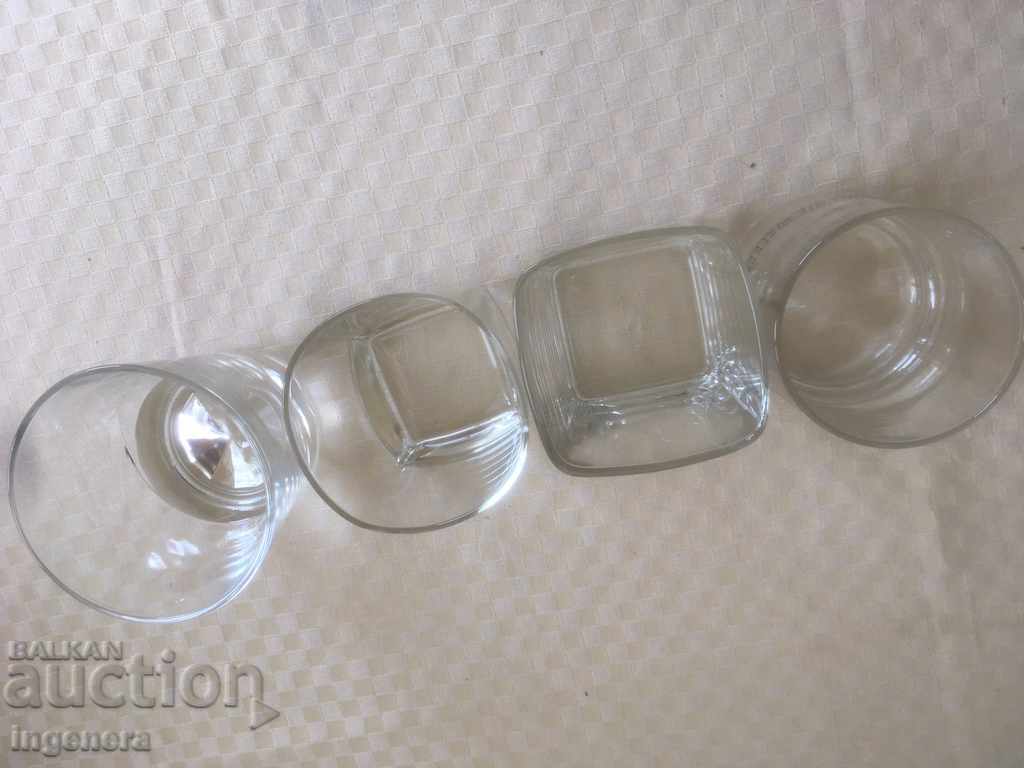 GLASS GLASSES GLASS WHISKEY Johnnie Walker VARIOUS WITH LOGO-4 PCS with price 19.00 BGN | € 9.71