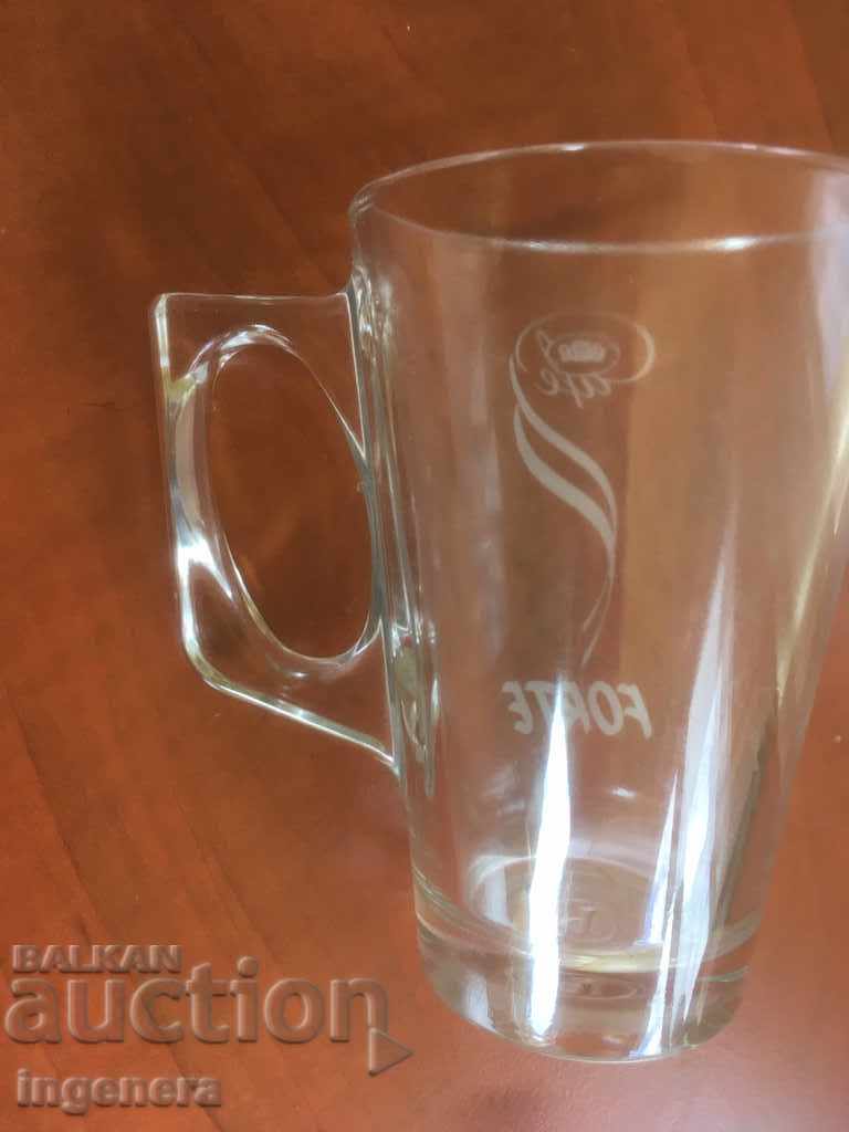 GLASS MUG GLASS RELIEF LOGO ADVERTISING - 5