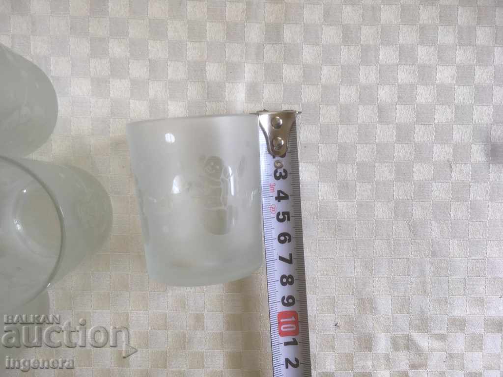 GLASS GLASSES GLASS ORNAMENTS FOR BRANDY CHRISTMAS-6 PCS - 6 GLASS GLASSES GLASS ORNAMENTS FOR BRANDY CHRISTMAS-6 PCS - 6