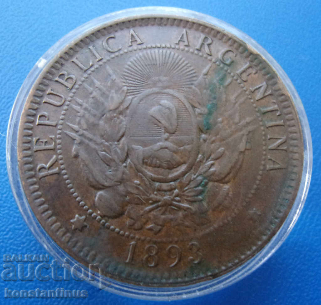Аржентина 2  Центаво  1893 Rare с цена € 3.58 | 7.00 лв.