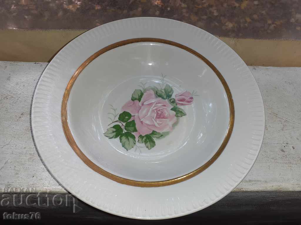 Πιάτο πορσελάνης με σήμανση πορσελάνης με ροζ και χρυσή μπορντούρα - 5 Πιάτο πορσελάνης με σήμανση πορσελάνης με ροζ και χρυσή μπορντούρα - 5
