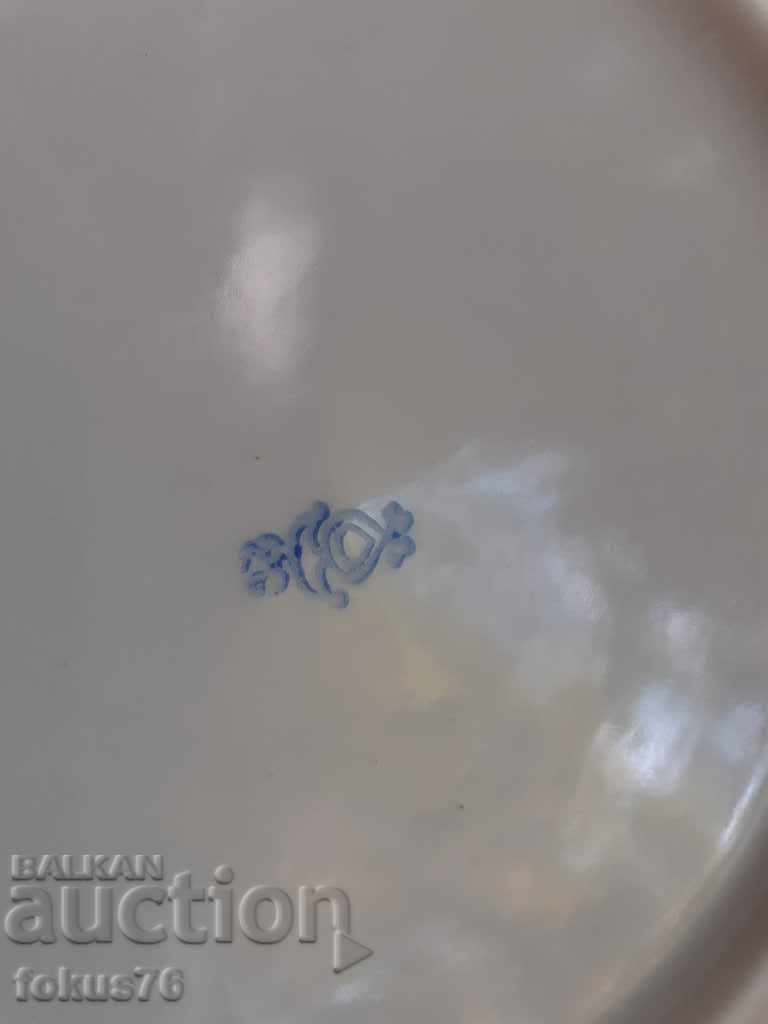 Πιάτο πορσελάνης με σήμανση πορσελάνης με ροζ και χρυσή μπορντούρα - 6 Πιάτο πορσελάνης με σήμανση πορσελάνης με ροζ και χρυσή μπορντούρα - 6