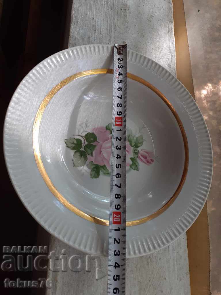 Πιάτο πορσελάνης με σήμανση πορσελάνης με ροζ και χρυσή μπορντούρα - 7 Πιάτο πορσελάνης με σήμανση πορσελάνης με ροζ και χρυσή μπορντούρα - 7