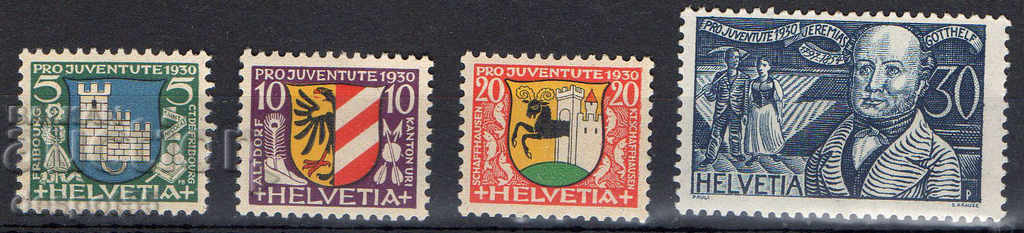 1930. Switzerland. PRO JUVENTUTE - Coats of Arms, Jeremiah Gottfeld.