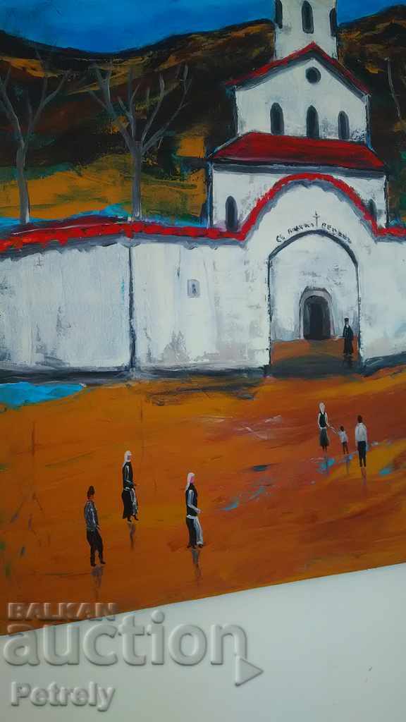 Auction Oil canvas 118-118cm Auction Oil canvas 118-118cm