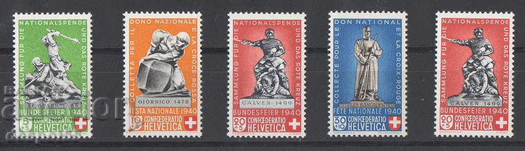 1940. Ελβετία. Pro Patria - Μνημεία.