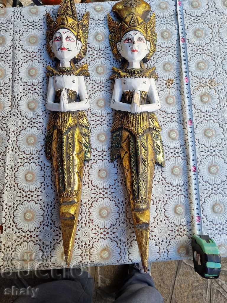 Wooden Indian figures