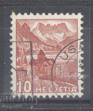 1939. Elveția. Număr din 1936 cu culori noi.