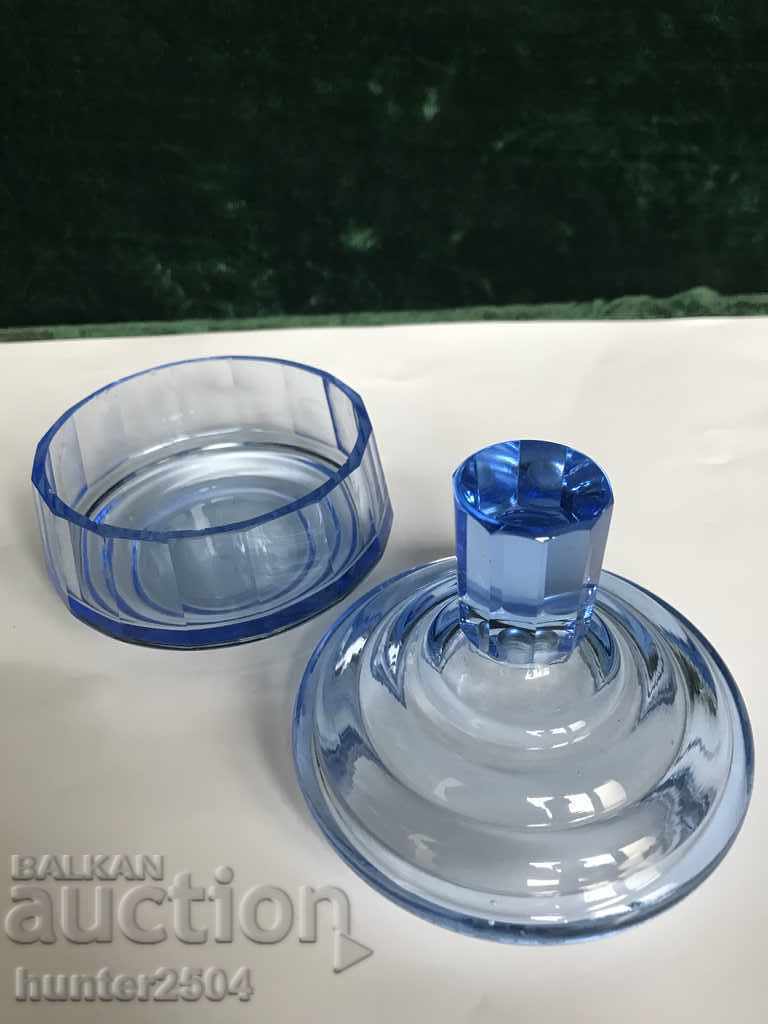 Glass sugar bowl, old, colored with price 24.95 BGN | € 12.76 Glass sugar bowl, old, colored with price 24.95 BGN | € 12.76