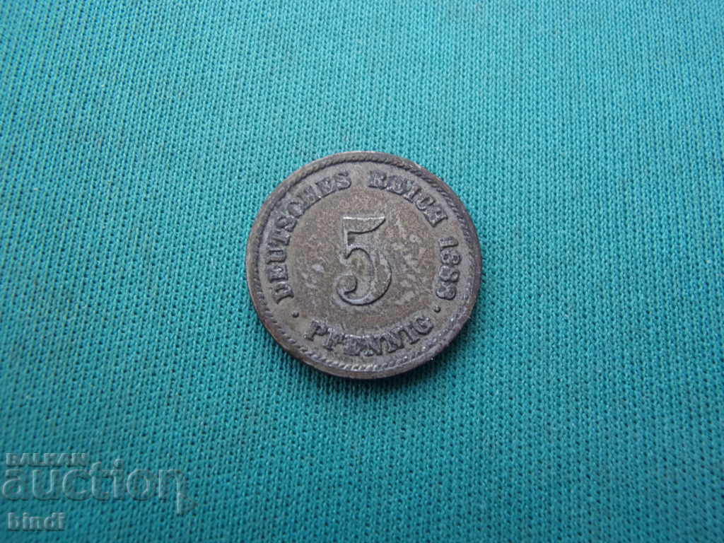 Germania Reich 5 Pfennig 1888 A Rare