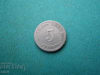 Germania Reich 5 Pfennig 1889 D Rare