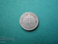 Germania Reich 5 Pfennig 1897 G Rare
