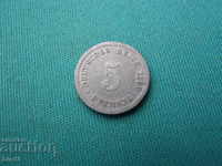 Germania Reich 5 Pfennig 1899 D Rare
